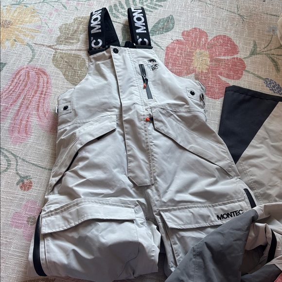 Montec Bibs an Jacket Set XS Pink and Gray - Picture 4 of 7